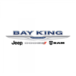Bay King logo in caps with an image of metal wings