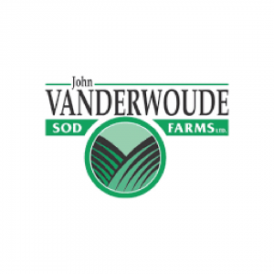 Vanderwoude logo with hilly grass in green