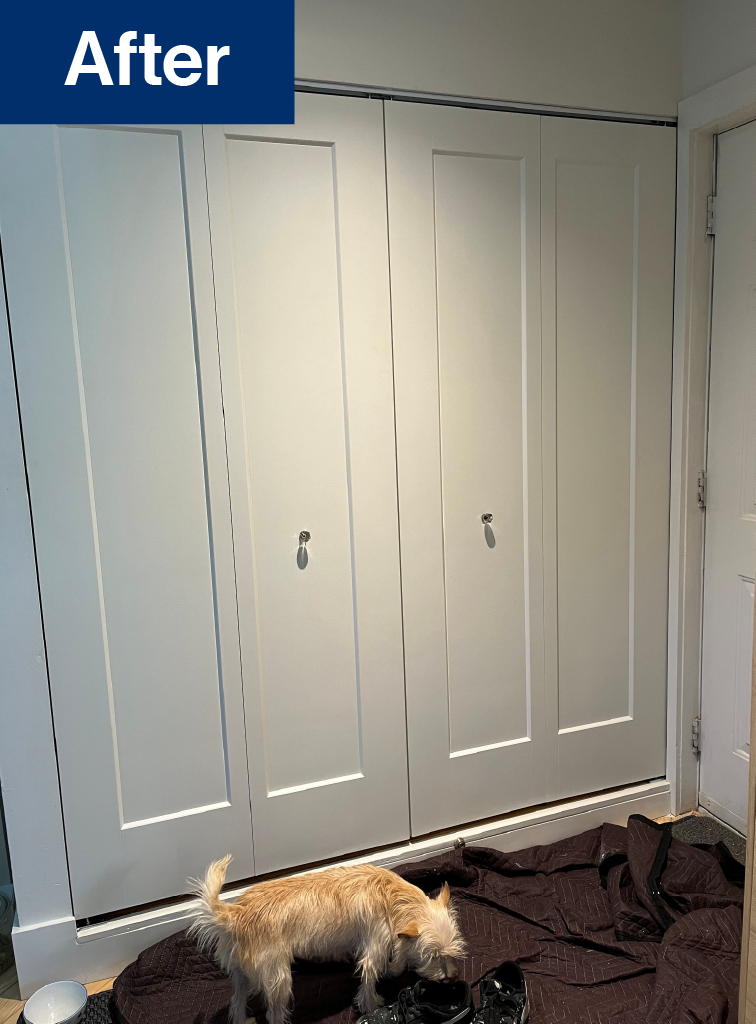 Closet after